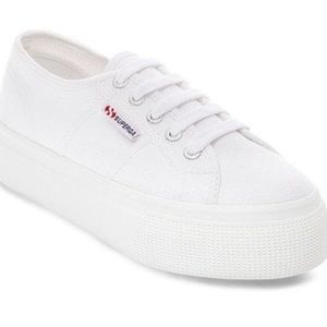Brand new Superga White Platform Sneakers